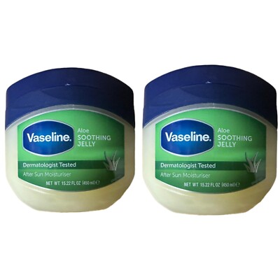 2 x Vaseline ALOE BERUHIGENDES Erdölgelee je 450 ml