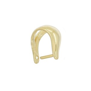 Authentic Gold Plated Sterling Silver Pinch Pendant Bail Clasp Slider #99182