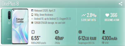 OnePlus 8 - 256 GB - Glacial Green (Unlocked) for sale online | eBay