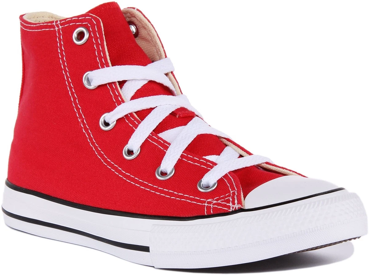 Childrens red high top converse sale