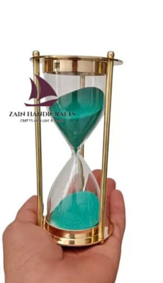 ZAIN Minuten Sanduhr Handarbeit groß Sand Timer Deko verschiedene Farben Zuhause