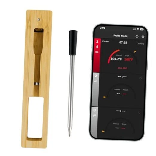 Wireless Meat Thermometer Digital for Adults Cooking, IP67 Waterproof Extra