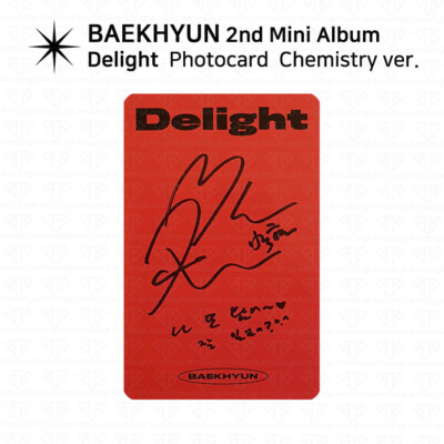 EXO Baekhyun 2nd Mini Album Delight Official Photocard Photo Card