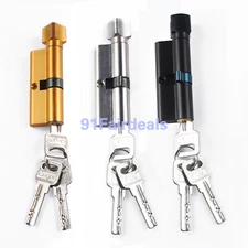 Thumb Turn Cylinder Euro Barrel Door Lock UPVC Anti Pick Anti Drill + 3 Key 70MM