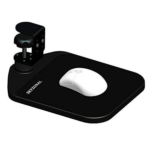 Under Desk Ergonomic Mouse Platform with Wrist Support in Black