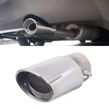 Car Exhaust Pipe Tip Rear Tail Throat Muffler Stainless Steel Auto Accessories