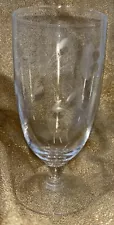 Vintage Princess House Heritage Etched Crystal Footed Water Glass 6 Inches 