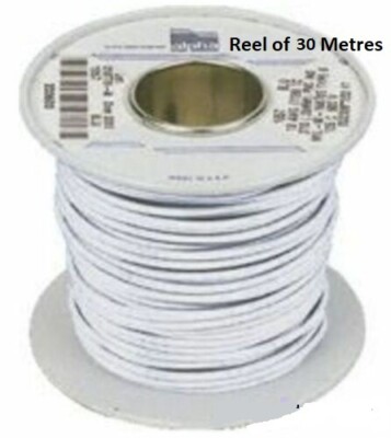 Alpha Wire White Hook Up Wire 0.9 mm² CSA 600 V 18 A 30m- New in Box- 1857-WH005