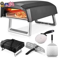 Pizza Oven Outdoor 12" Propane Gas Portable outside with Bundle L-Shaped Burner