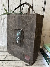 Waxed Canvas Tote Bag, Heavy Duty Grocery Shopping, Market bag, Beach Bag, New