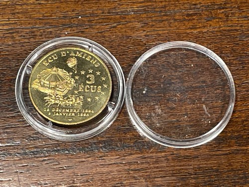 Medaille 3 Ecu Ecu D'Amiens Jules Verne 1828-1905 mit Kapsel (11-2/N4)