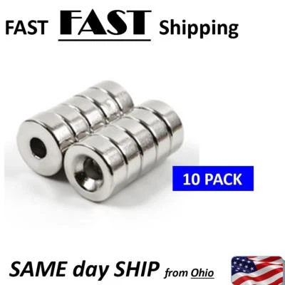 UN BRAND Small round screw mount magnets - small round magnets with hole - round magnet