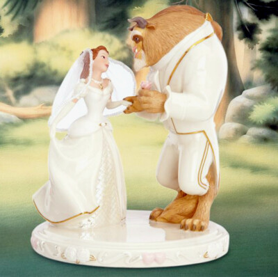 Lenox Disney Belle's Wedding Dreams Cake Topper Figurine Beauty