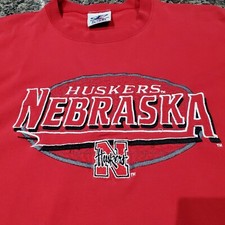 Vintage 90s Single Stitch LogoAthletic Cornhuskers T Shirt Made In USA Size XL