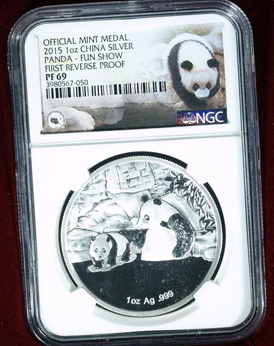 2015 China 1 oz Silver Mint Medal - FUN - Reverse Proof - PF 69  (NGC) #3443