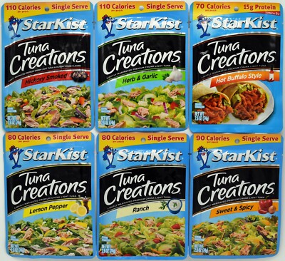 48-Pack Starkist Tuna Creations Variety Pack 6 Flavors 8 Pouches Each Flavor