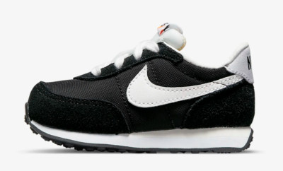Nike Waffle Trainer 2 (TD) 'Black White' Sail DC6479-001 Toddler Kids' Sz 3C-8C