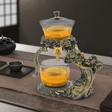 Tea Service Set for Tea Table Decor, Semi-Automatic Glass Teapot Suit
