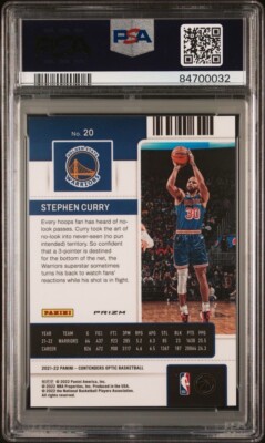 2021-22 Contenders Optic Stephen Curry 75th Anniversary Prizm PSA