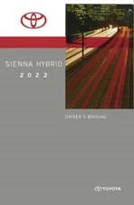 2022 Toyota Sienna Hybrid Owners Manual User Guide