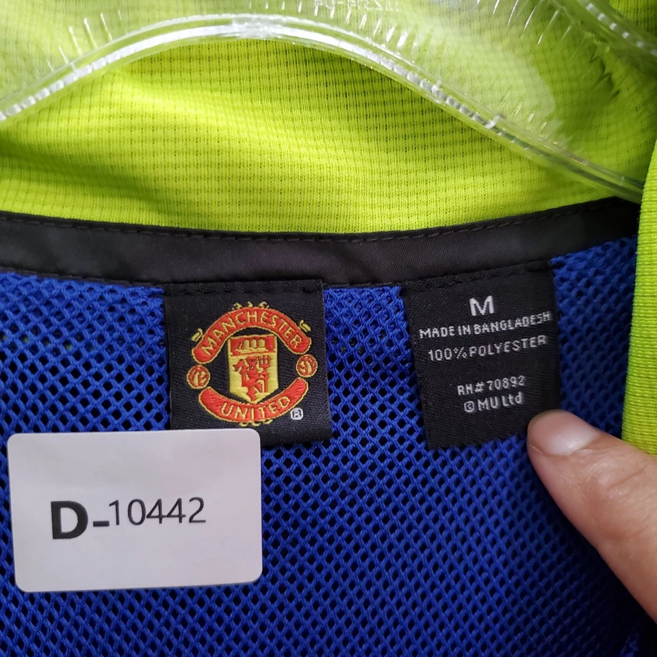 Manchester United Men Jacket Medium Gray Colorblock Windbreaker Logo READ - Image 2 of 4