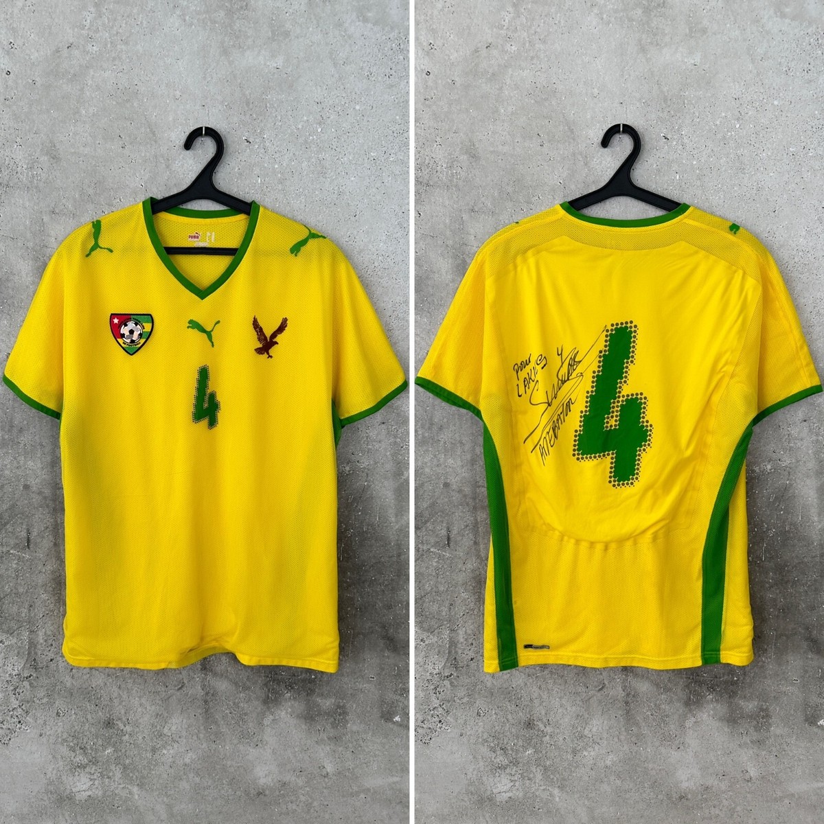 TOGO 2008 2009 HOME FOOTBALL SHIRT #4 ADEBAYOR PUMA MATCH WORN
