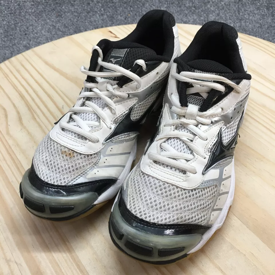Mizuno Shoes Womens 9.5 Wave Bolt Volleyball Sneakers White Mesh Low 9KV-28409 - Image 3 of 4