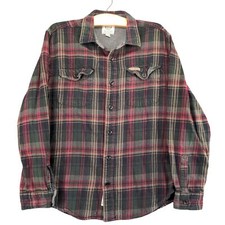 Field  Stream Button Up Shirt Men's Large Long Sleeve Multicolor Plaid Cotton