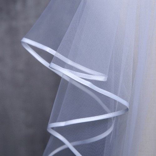 Simple Plain Tulle Bridal Veil Short Veil Wedding Bride Accessories with Comb - Bild 21 von 28