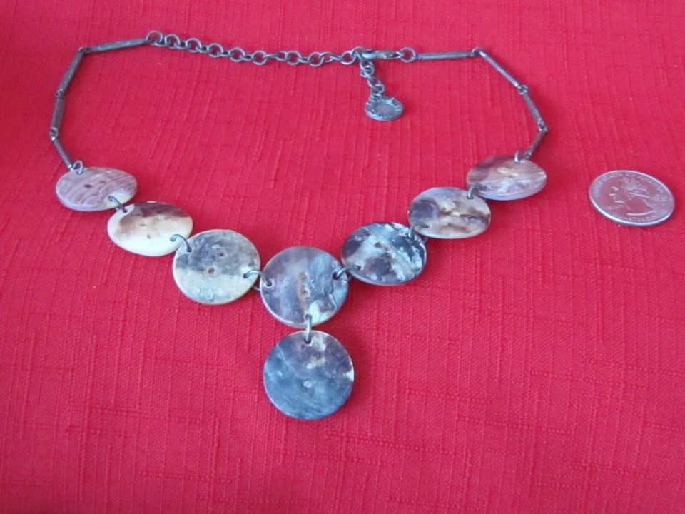 Collar MOP Modernista Firmado Quebec SYLVIE GERMAIN Canadá Foto 3 de 4