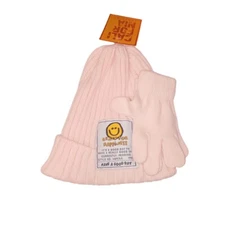 Girls California Sunshine Pink Reach For Happiness Hat & Gloves