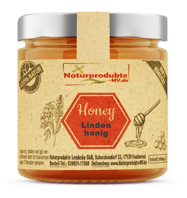(12,58 EUR/kg) Lindenhonig (500g) Linden Honig**Herkunft EU**