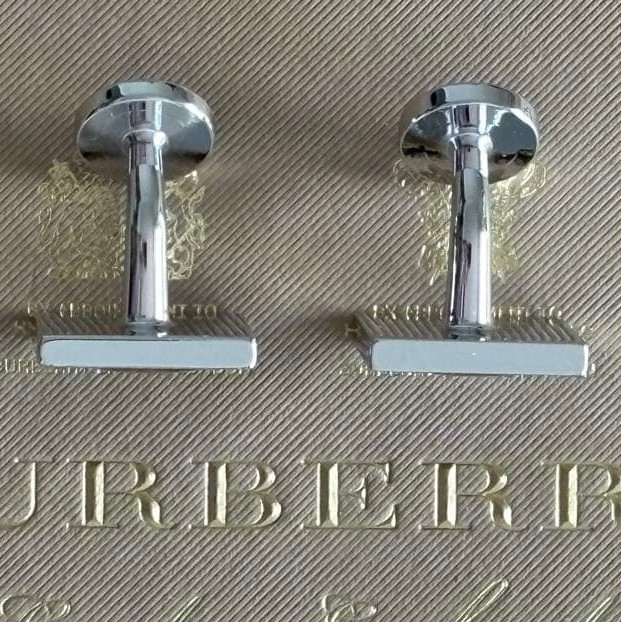 Burberry Checkered Pattern Square Cufflinks in Silver×Multicolor EX LTD From JP thumbnail 8