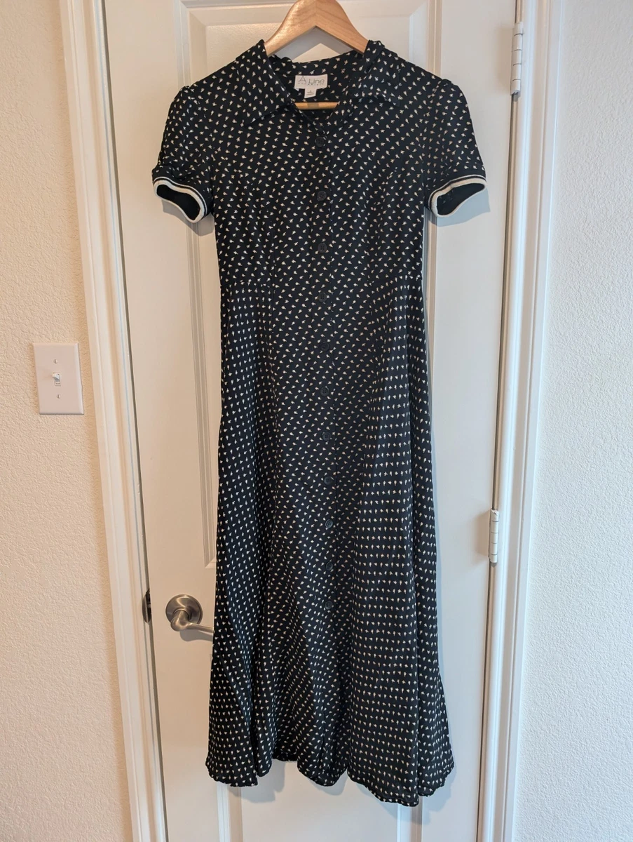 anne klein white and blue stripes bow dress Blue And White Striped Bow Bubble Size 12M main image 1