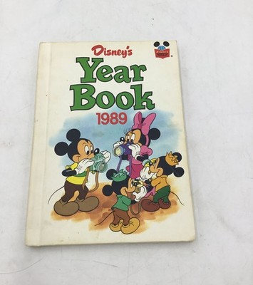 Disney's Year Book 1989 Grolier Hardcover Vintage Mickey Mouse World of Reading