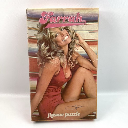Farrah Fawcett Red Swimsuit Jigsaw Puzzle 1977 Pro Arts Vintage - Picture 2 of 15
