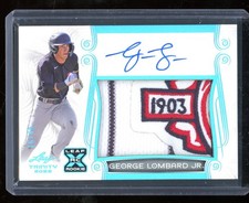 George Lombard Jr. Auto 2023 Leaf Trinity #PA-GLJ LOGO Patch Platinum /49