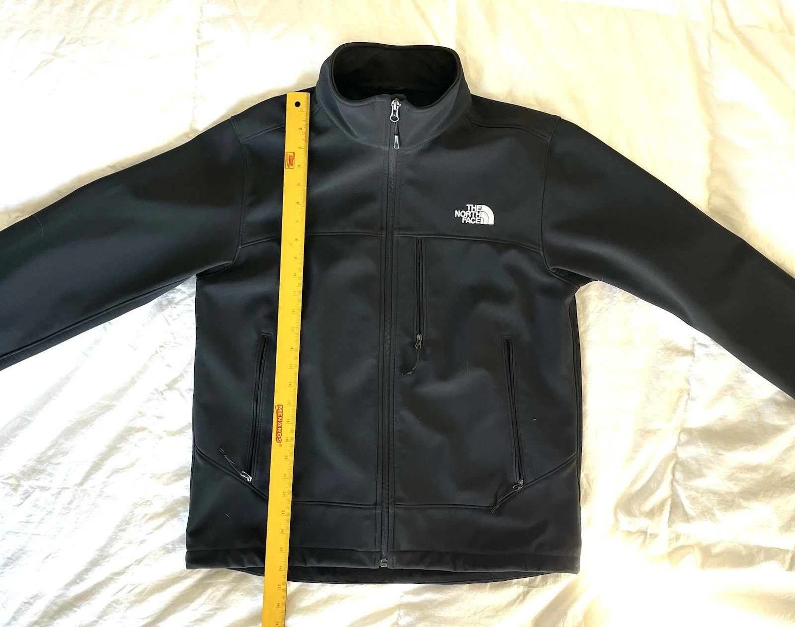 The North Face Apex Bionic Jacket Mens Medium Black Softshell Windbreaker Fleece