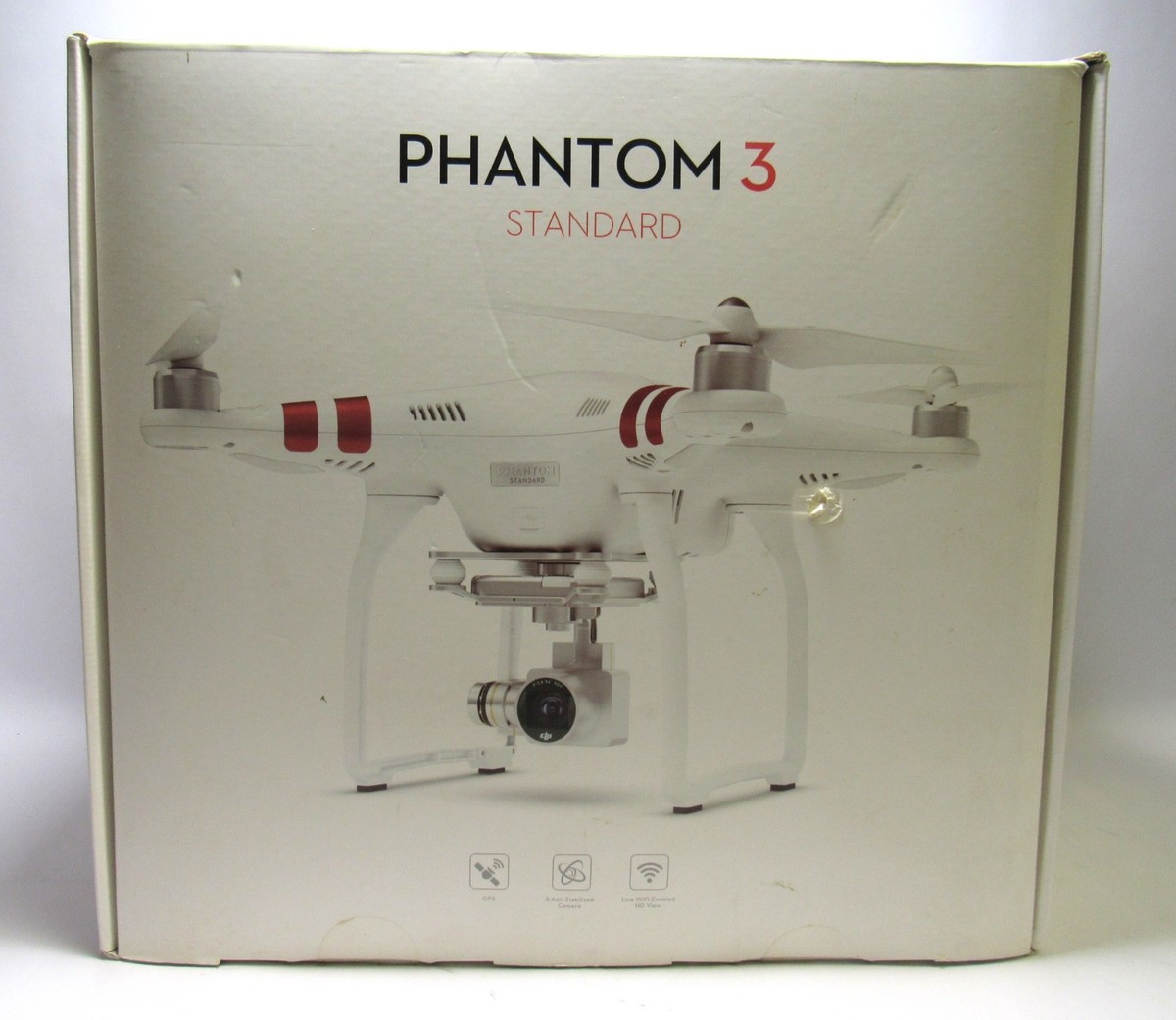 DJI Phantom 3 Standard Quadcopter Camera Drone - White for sale