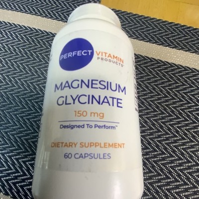 Perfect Vitamin Products Magnesium Glycinate 150mg 60 Capsules Vegan