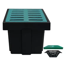 18x18x15 in Drainage Catch Basin Debris Basket For Patios, Downspouts, Lawns