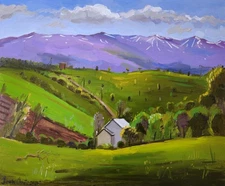 Original oil painting on canvas ,"Early spring morning", 50cmx60cm, Signed