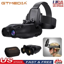 Head-Mounted Digital Infrared Night Vision Goggles Binoculars for 100% Darkness