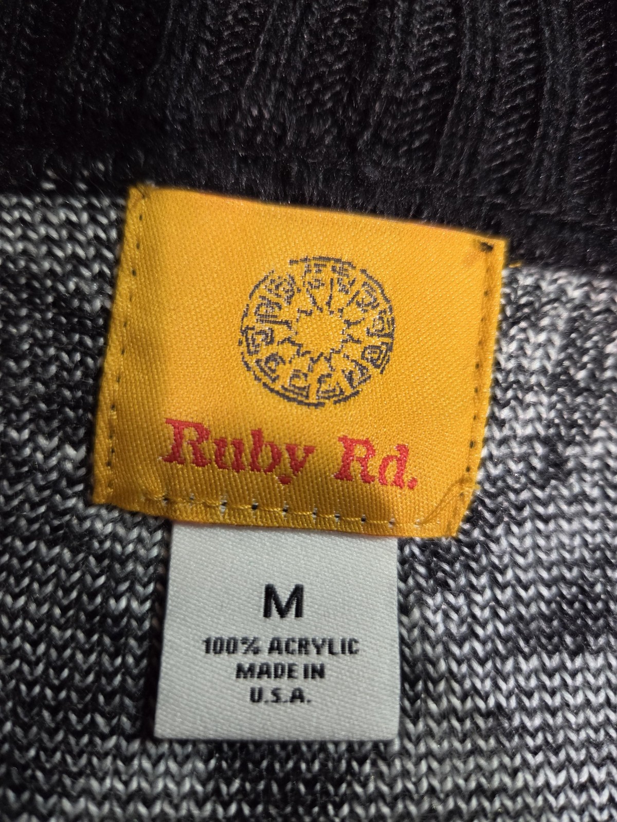 Ruby Rd Sweater Womens Medium Geometric Cowl Neck… - image 4