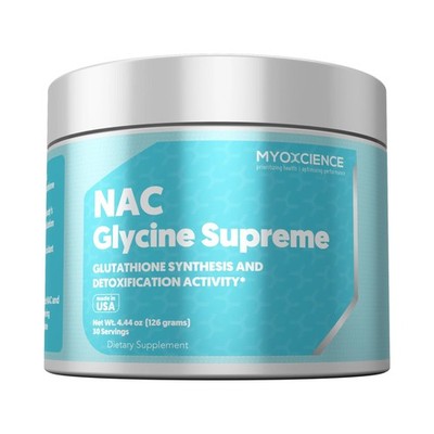 MYOXCIENCE NAC Glycine Supreme | N-Acetyl-L-Cysteine, 4.44 Ounce (Pack of 1) 