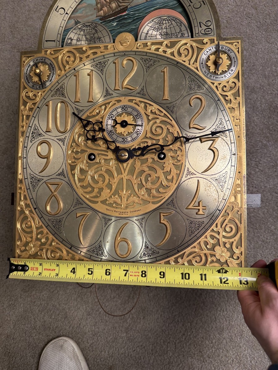 B42) Herschede 7 Tubes Tubular Grandfather Clock Complete Dial