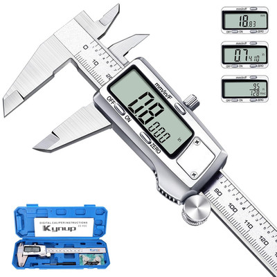 Kynup Digital Caliper, Caliper Measuring Tool, Micrometer Dial Vernier Caliper w
