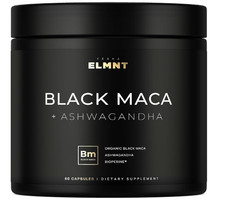 Organic Black Maca Root with Ashwagandha -Highest Potency 40,000mg 40x Strength