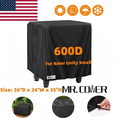 Outdoor Prep Table Cover 36''x24''x35'' Heavy Duty Waterproof Grill Cart Cover 600D