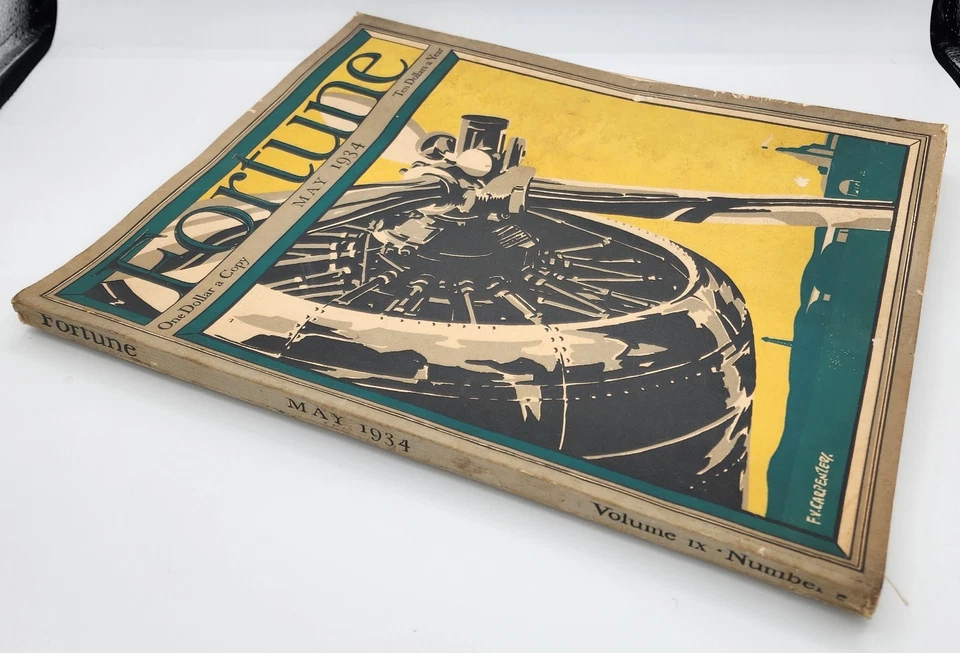 FORTUNE MAGAZINE May 1934 Dairy, U.S. Aviation Air Mail, Boulder Dam Art Deco - Image 2 of 4